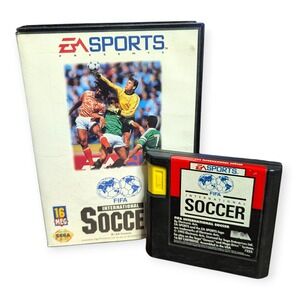 FIFA International Soccer Sega Genesis 1993 EA Sports 16-Bit Game with Case 7255